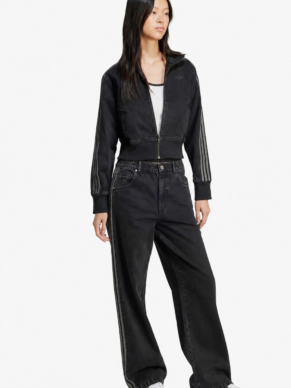 Adidas Originals Women's Denim 3S Pants – NWT – True Black – Size 30/32